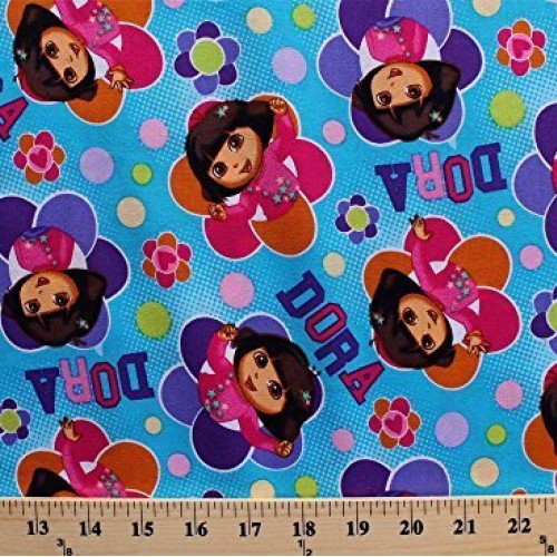 Cotton Dora The Explorer Flowers Frames Polka Dots Hearts Totally ...