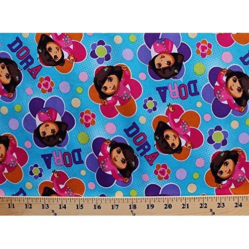 Cotton Dora The Explorer Flowers Frames Polka Dots Hearts Totally ...