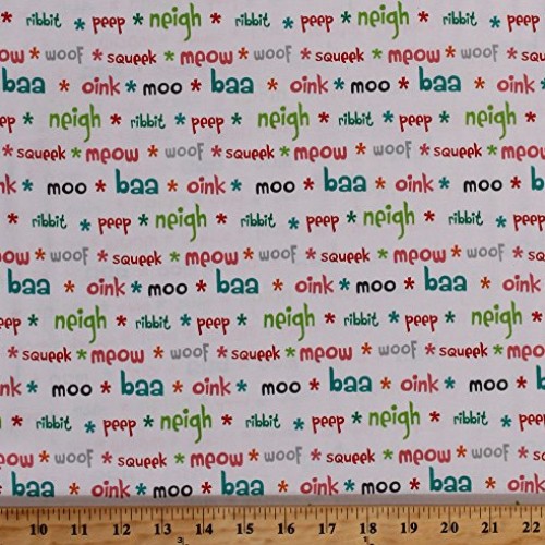 Cotton Funny Farm Animal Sounds Noises Moo Baa Meow Oink Neigh Far...