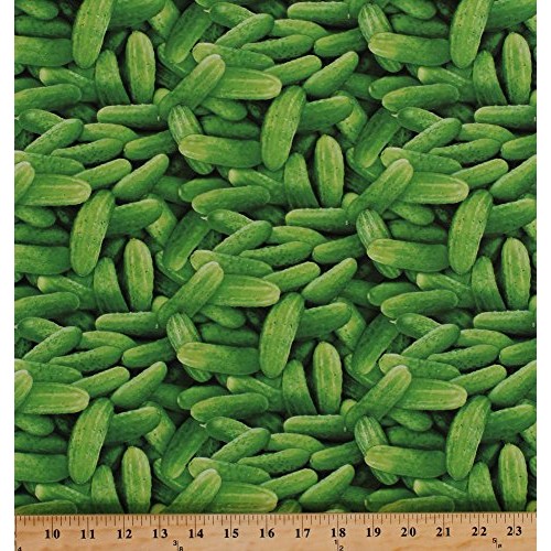 Cotton Green Cucumbers Pickles Cukes Farm Fresh Vegetables Veggies...