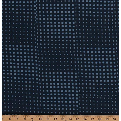 Cotton Hoffman Challenge 2019 Me + You Indah Batik Denim Blue Geom...