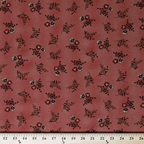 Cotton Jo Morton Hickory Road Pansies Pansy Flowers Floral on Bric...