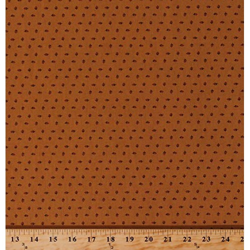 Cotton Jo Morton Hickory Road Tiny Floral Buds Small Scale Flowers...