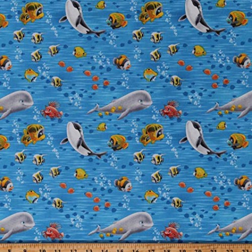 Cotton Ocean Fishies Animals Under The Sea World Fishies Kids Chil...