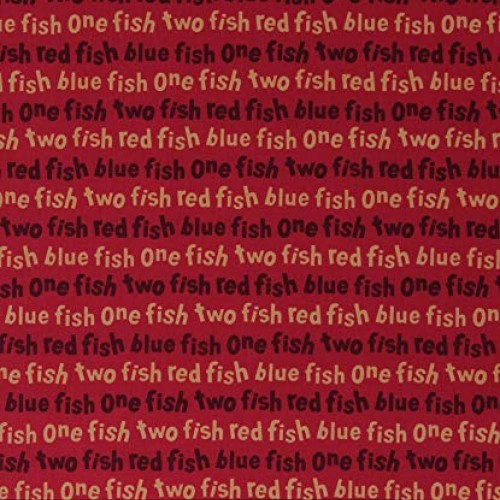 Cotton One Fish Two Fish Red Fish Blue Fish Dr. Seuss Kids Childre...