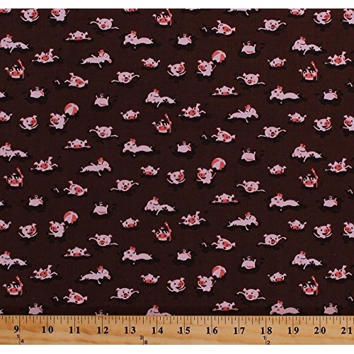 Cotton Pigs Piggies Piglets Swimming in Mud Farm Animals Kids Chil...