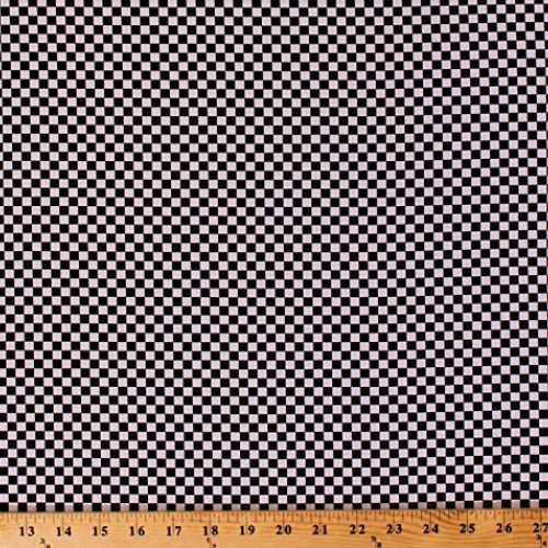 Cotton Racing Checks Quarter Inch Checkered Blocks Squares Start Y...