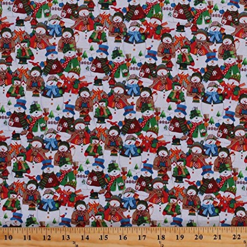 Cotton Snowman Snowmen Winter Wishes Kids Christmas Holiday Cotton...