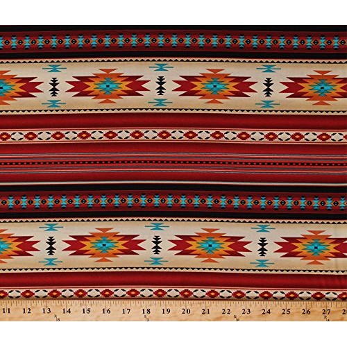 Cotton Southwestern Stripes Indian Native American Southwest Triba...