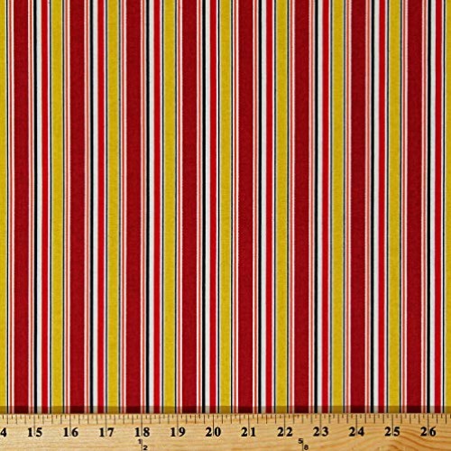 Cotton Stripes Red Yellow Orange Shirting Stripe My Little Town St...
