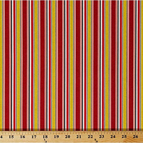 Cotton Stripes Red Yellow Orange Shirting Stripe My Little Town St...
