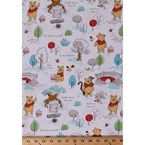Cotton Winnie The Pooh Tigger Pooh Bears Kids Childrens Cotton Fa...