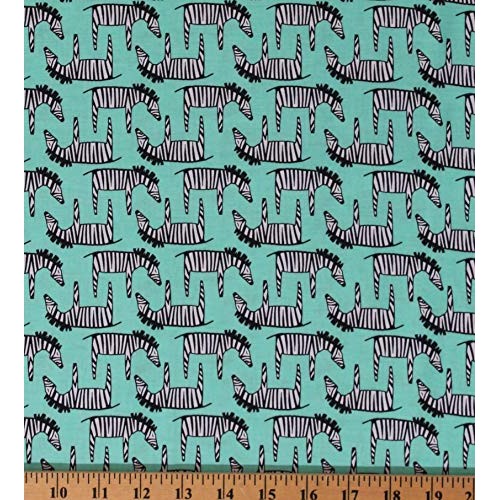 Cotton Zebras Cute Zebras on Mint Green African Animals Nature Wil...