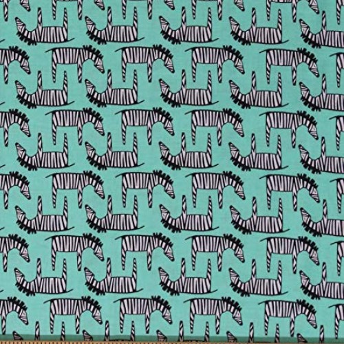 Cotton Zebras Cute Zebras on Mint Green African Animals Nature Wil...