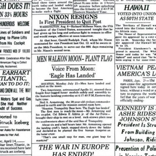 Cotton Headliner Headline Newspaper Newsprint Historic Historical ...
