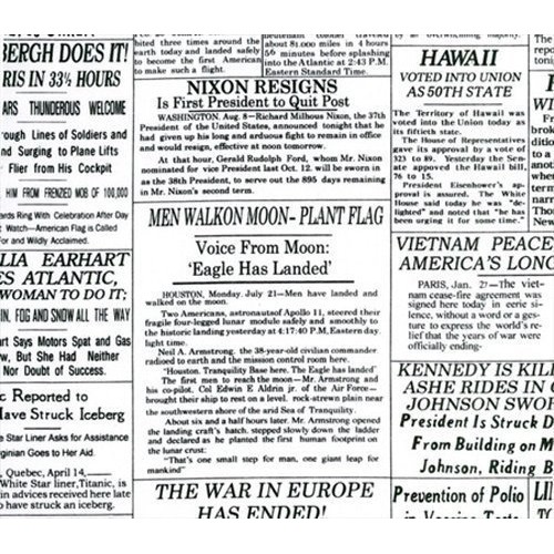 Cotton Headliner Headline Newspaper Newsprint Historic Historical ...