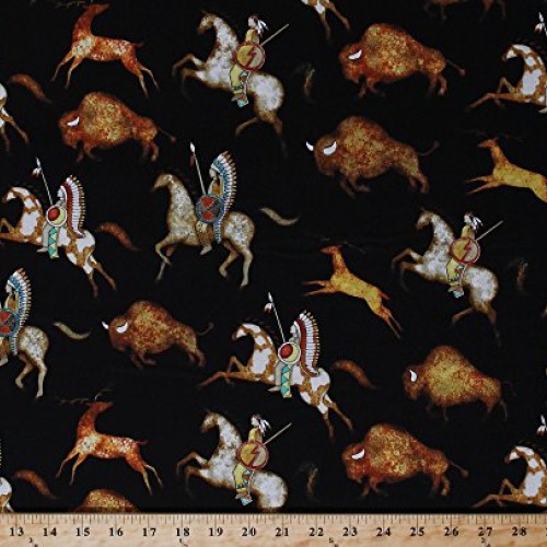 Cotton Southwestern Bison Buffalo Horses Animals Native Americans ...