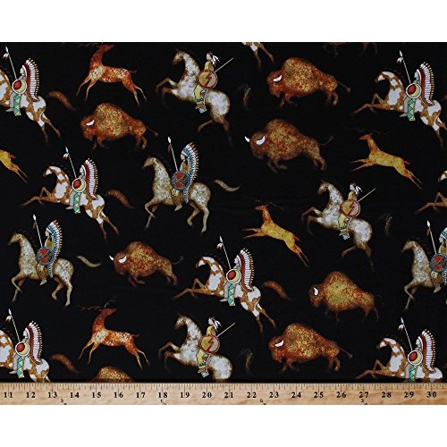 Cotton Southwestern Bison Buffalo Horses Animals Native Americans ...