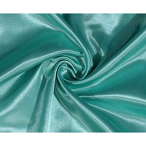 Fields Fabrics Brushed-Back Sleepwear Satin Aqua Blue 58 Wide Po...