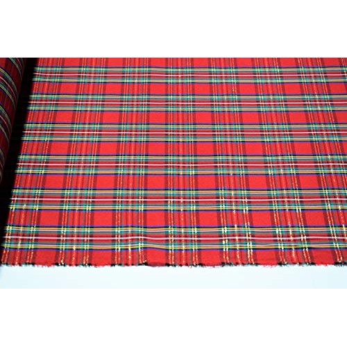 Fields Fabrics Double-Face 2-Sided Yarn-Dyed Taffeta Red Green Hol...