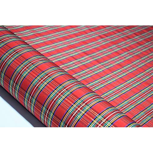 Fields Fabrics Double-Face 2-Sided Yarn-Dyed Taffeta Red Green Hol...
