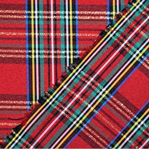 Fields Fabrics Double-Face 2-Sided Yarn-Dyed Taffeta Red Green Hol...