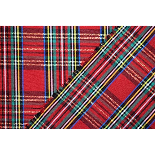 Fields Fabrics Double-Face 2-Sided Yarn-Dyed Taffeta Red Green Hol...