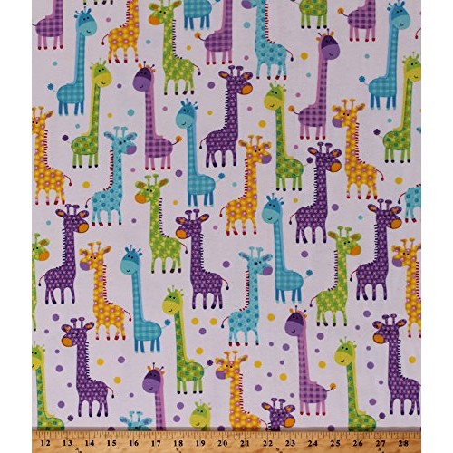 Flannel Giraffes Giraffe Animals Kids Childrens Safari Wildlife Na...