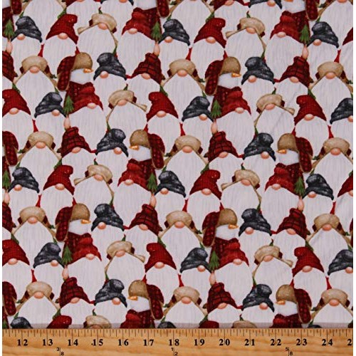Flannel Gnomes Allover Snowman Snowmen Christmas Winter Holiday 2-...