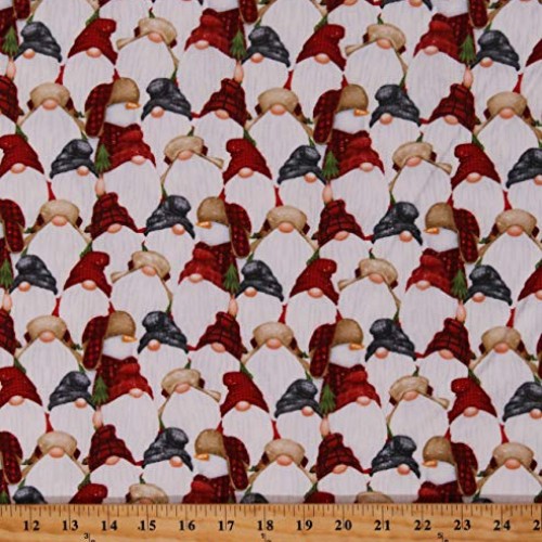 Flannel Gnomes Allover Snowman Snowmen Christmas Winter Holiday 2-...