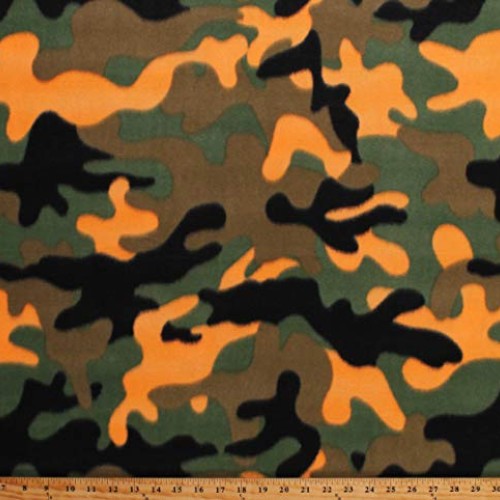 Fleece Camouflage Orange Green Brown Black Camo Hunting Hunters Fl...