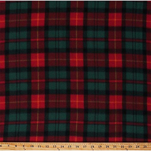 Fleece Christmas Plaid Red Green Holiday Plaid Check Winter Fleece...