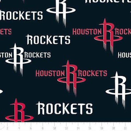 Fleece Houston Rockets NBA Basketball Sports Team Fleece Fabric Pr...