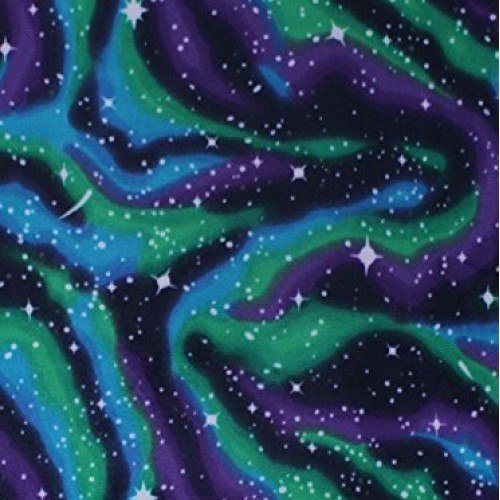 Fleece Northern Lights Aurora Borealis Stars Star Night Sky Galaxy...