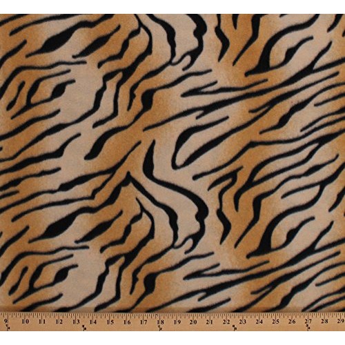 Fleece Tiger Print Animal Print Skin Stripes Tigers Animals Fleece...
