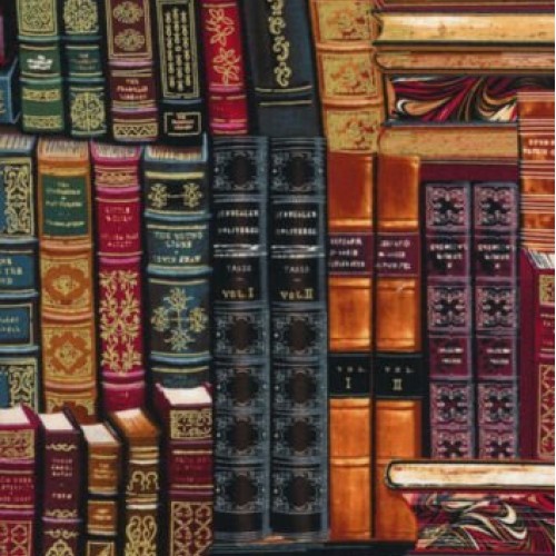 Library Books Book Stack Stacks Libraries Librarian Cotton Fabric ...