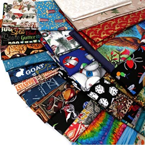Quilters Cotton Fabric Scraps - Sold by The 3 lbs - Scrap Bag Bol...