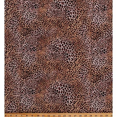 Rayon Challis Leopard Print Jungle Animal Print 58 Wide Fabric by...