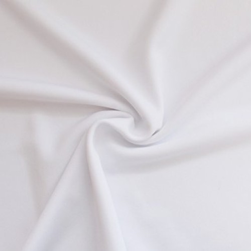 Scuba Knit 58 Wide Polyester Fabric by The Yard - White 24094