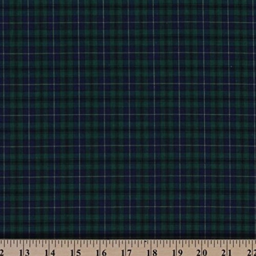 Tartan Plaids Anderson Polyester Cotton Green Blue Yellow Plaid Ch...