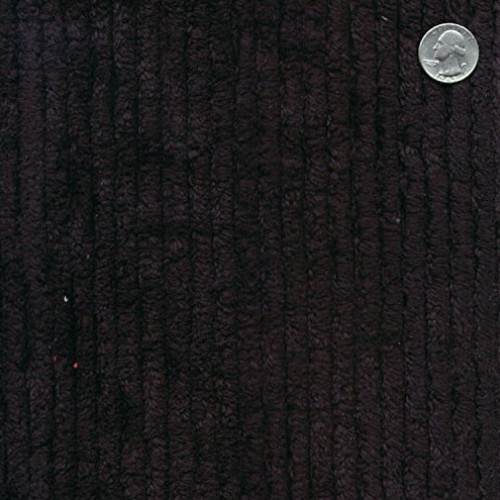 Terry Chenille Black 57 Wide Cotton Fabric by The Yard TC0509-596...