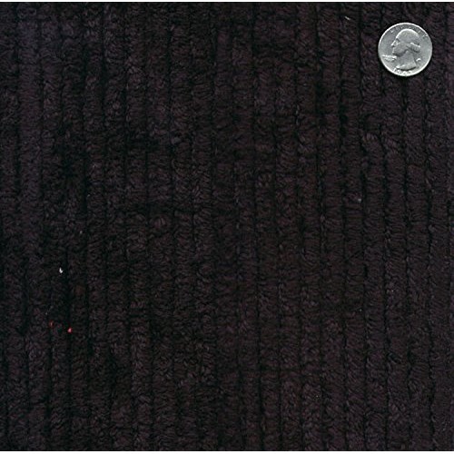 Terry Chenille Black 57 Wide Cotton Fabric by The Yard TC0509-596...