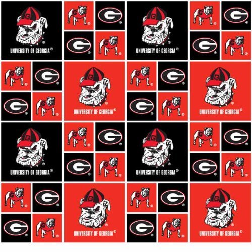 University of georgia bulldogs cotton fabric-100% cottongeorgia bu...