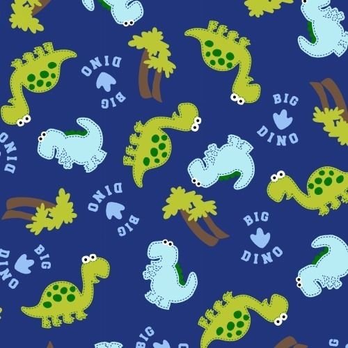 VelvaFleece Big Dino Childrens Kids Fleece Fabric Print by The Ya...