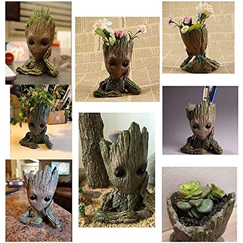 2 Styles Flowerpot Baby Groot Flower Pot Succulent Planter Pot Pen...