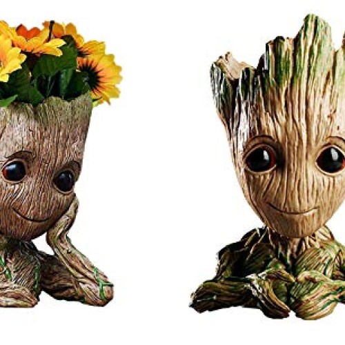 2 Styles Flowerpot Baby Groot Flower Pot Succulent Planter Pot Pen...