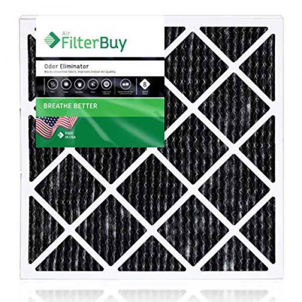 FilterBuy Allergen Odor Eliminator 20x20x1 MERV 8 Pleated AC Furna...