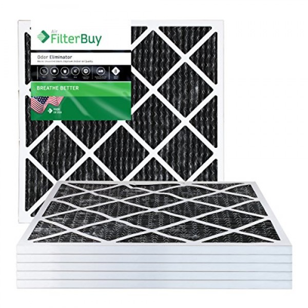 FilterBuy Allergen Odor Eliminator 20x20x1 MERV 8 Pleated AC Furna...