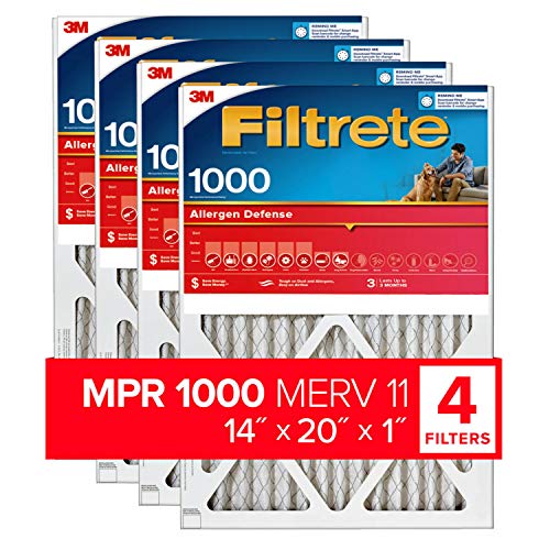 Filtrete 14x20x1, AC Furnace Air Filter, MPR 1000, Micro Allergen ...