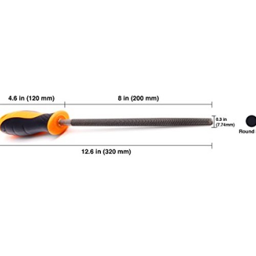 Bastard Cut Mill File, 8 Inch Round File with High Carbon Hardene...